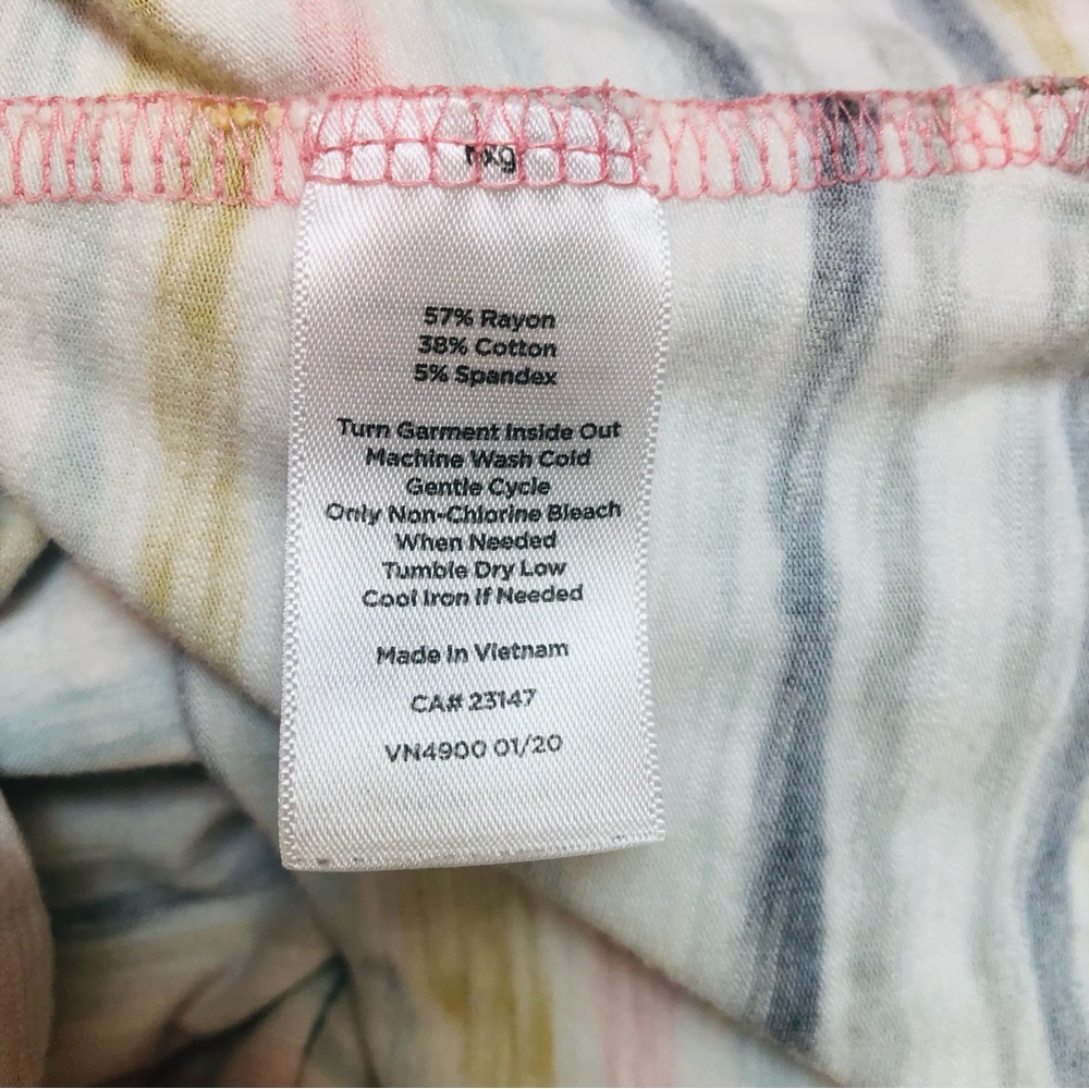 T by TALBOTS Striped Henley Sleeveless T Shirt Dress - Picture 10 of 11